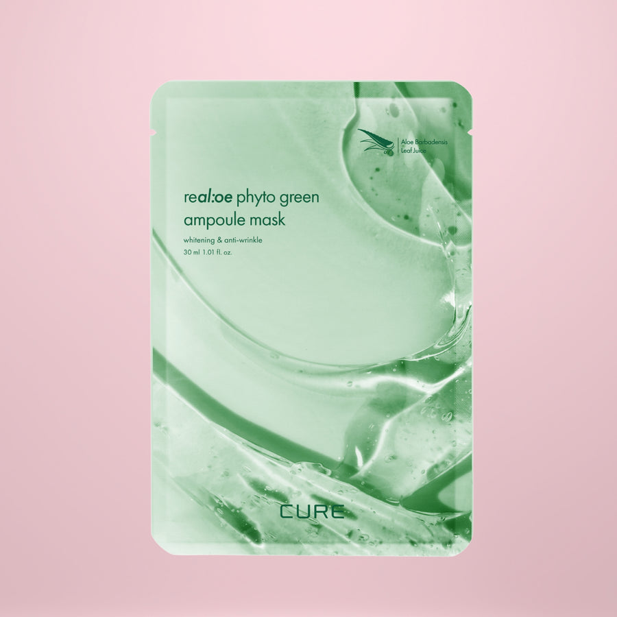 Cure Real:oe Phyto Green Ampoule Mask Whitening & Anti-wrinkle 30ml