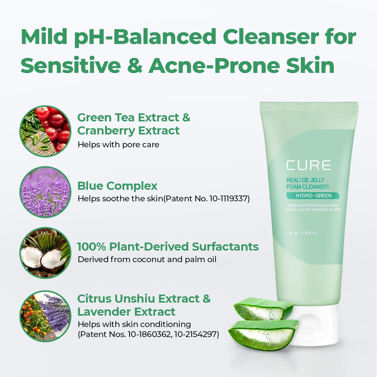 Cure Aloe Foam Cleanser (100ml)