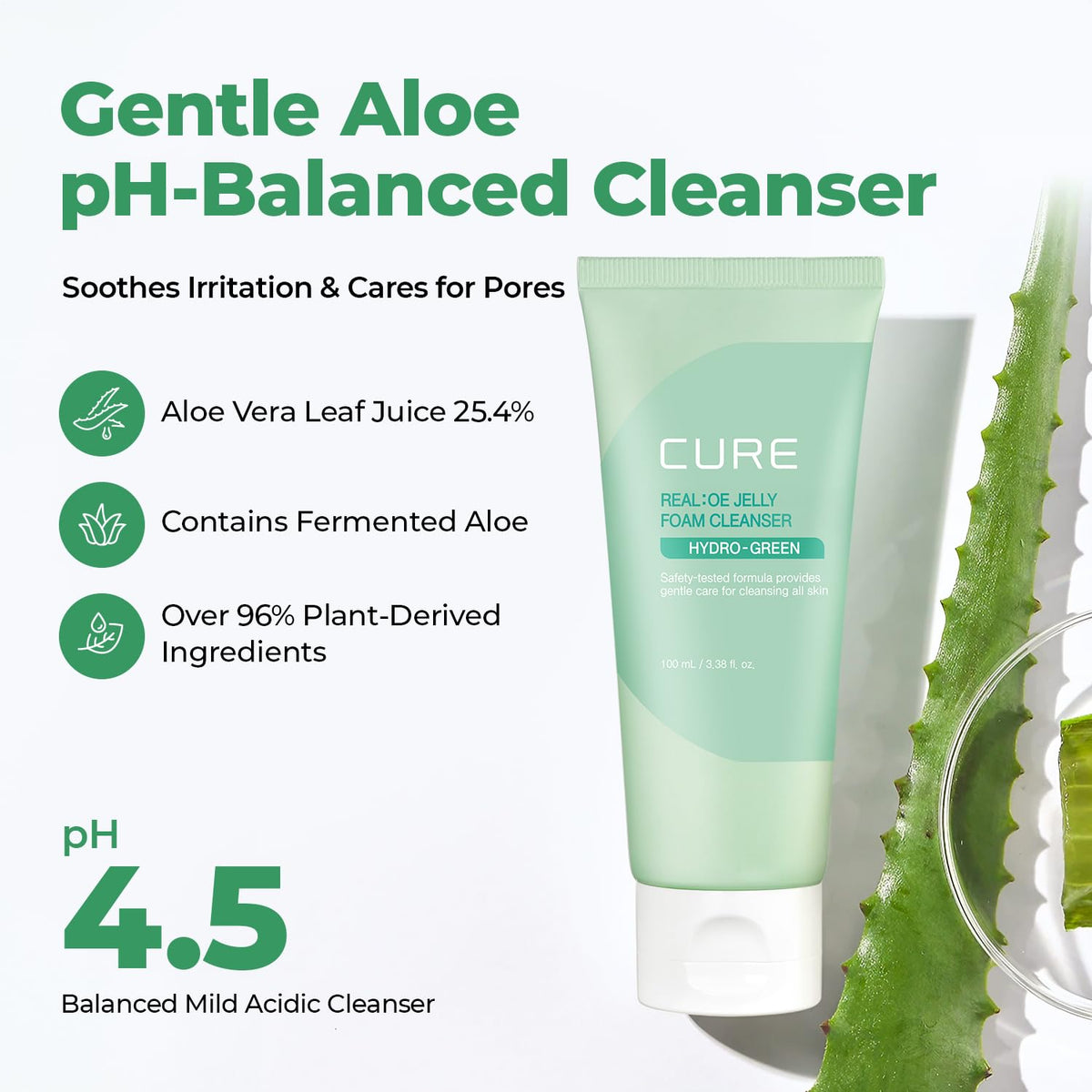 Cure Aloe Foam Cleanser (100ml)